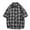 Black, variant on COSFO Collared Men Button Down Shirts Casual Plaid Short Sleeve Tops Plus Size Regular Fit with Pocket Shirts