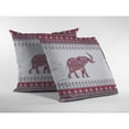 thumbnail image 3 of Paisley Elephant Throw Pillow with Removable Cover in Red 18x18, 3 of 5