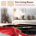 thumbnail image 2 of ODIKA 8'x10' Machine Washable Non-Slip Area Rug, Sophisticated Modern Black Marble Abstract Style High Traffic Rug, Red, 125520, 2 of 7