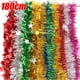 thumbnail image 2 of Guirnaldas de cinta de oropel de PVC para Navidad de 1,8 m, adornos de estrellas de plástico para colgar en el árbol de Navidad, decoraciones para el hogar, Navidad y bodas, 2 of 5
