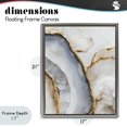 thumbnail image 4 of Stupell Industries Contemporary Golden Marble Flow Gray Floating Frame Canvas Art, 17 x 21, by Svetlana Aleynikova, 4 of 8