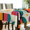 thumbnail image 5 of Yayeee Tablecloths 54" x 54" Rectangle Wrinkle Resistant Party Table Cover, Beige Abstract, 5 of 8