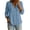 A1 Blue, variant on Womens Gauze Tops 3/4 Sleeve Peter Pan Collar Empire Waist Peplum Tops Babydoll Shirts V Neck Tops Flowy Boho Top Peasant Blouses Gauze Shirts Loose Fit Shirts Womens Tshirts Elegent Tops