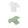 thumbnail image 2 of 2 piezas 1: 6 Top de manga abullonada para cuerpo de muñeca de de acción de 12 '' Blanco verde Macarena miniatura de manga corta, 2 of 2