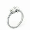 thumbnail image 2 of Dash Jewel 1.3 Ct Round Cut Engagement Ring – 14K White Gold Plated – Lab-Created Toi Et Moi Two Stone Design – Elegant Wedding Jewelry, 2 of 4