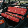 thumbnail image 2 of Yuyamidu Colorful Lights UTV Seat Covers Snowflake UTV Seat Cover for Kawasaki Mule 3010 3020 4010 2003-2013, Protection Accessories, Red Christmas Decor, 2 of 6