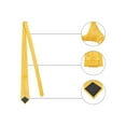 thumbnail image 3 of INSPIRE CHIC Men's Solid Color Narrow Stripes Necktie Graduation Suit Formal Ties Gold, 3 of 5