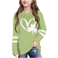 thumbnail image 2 of Kaemgyyd Toddler Baby Boy St. Patrick's Day T-Shirt Fashion Green Graphic Tee Teen Girls Long Sleeve Spring Top 3-14 Years, 2 of 5
