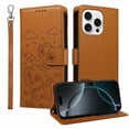 thumbnail image 1 of Funda Cartera GANGXUN con Diseño de Perrito en Relieve para iPhone 16 Pro Max , Protección 360° con Ranuras y Correa Desmontable, 1 of 6