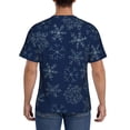 thumbnail image 2 of Rocae Snowflake Dark Blue for Men's Moisture-Wicking Crew Tee - T-Shirt for Sports, Outdoor Activities, and Casual WearLarge, 2 of 9