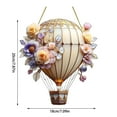 thumbnail image 3 of Hot Air Balloon Solar Pendant With Flickering Flame Solar Hot Air Balloon Model Acrylic Outdoor Hanging For Garden Patio Porch Yard Party Hangs B Utility, 3 of 4