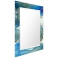 thumbnail image 2 of Empire Art Direct TAM-129005-4030 'Subtle Blues'Rectangular Beveled Mirror on Free Floating Printed Tempered Art Glass, 2 of 9