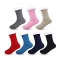 thumbnail image 2 of Xmarks 3 Pairs Women Slipper Socks with Grip Non Slip Fluffy Fuzzy Cabin Cozy Warm Comfy Soft Fleece Home Gift Socks, 2 of 3
