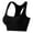 Black, variant on Women's Racerback Sports Bra Padded Wirefree Workout Bra Bounce Control