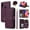 Deep Purple, variant on Furiet Argyle Wallet Case for Samsung Galaxy A20s with Wrist/Shoulder Strap, Zipper Purse Luxury PU Leather Card Holder Slots Stand Checkered Phone Cover for A 20s Plus A207M Women Girls Deep Purple