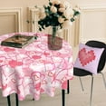 thumbnail image 6 of Valentines Day Round Tablecloth 60 Inch Valentines Day Hearts Love Tablecover Waterproof Table Cloth for Kitchen/Home Decoration, 6 of 7