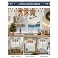 thumbnail image 6 of Kitchen Cafe Valance Curtain for Small Windows,Winter Gingerbread Man Xmas Ball Rod Pocket Short Valances,60x18in, 6 of 9