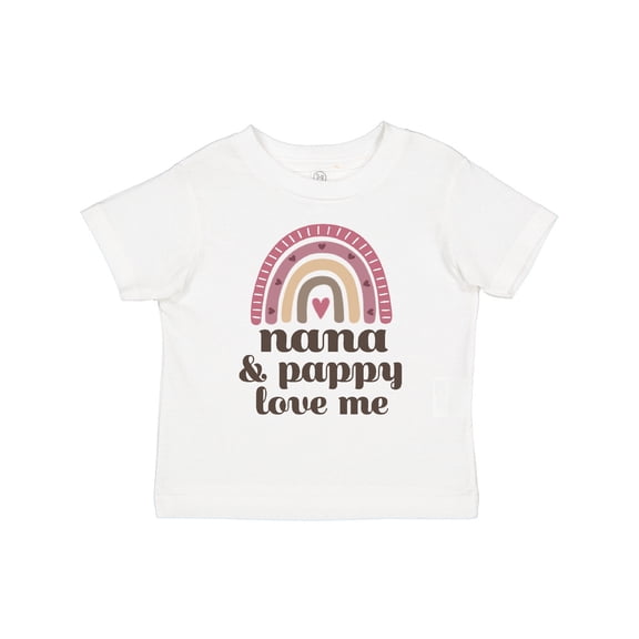 Inktastic Nana and Pappy Love Me Rainbow Girls Toddler T-Shirt