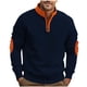 thumbnail image 2 of pstuiky camisas de manga larga para hombre, Camisa informal de moda para hombre, color liso, transpirable, blusa de manga larga con cuello alto top de hombre s, 2 of 3