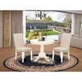 thumbnail image 2 of East West Furniture Antique 3-piece Wood Dining Set in Linen White/Cream, 2 of 6