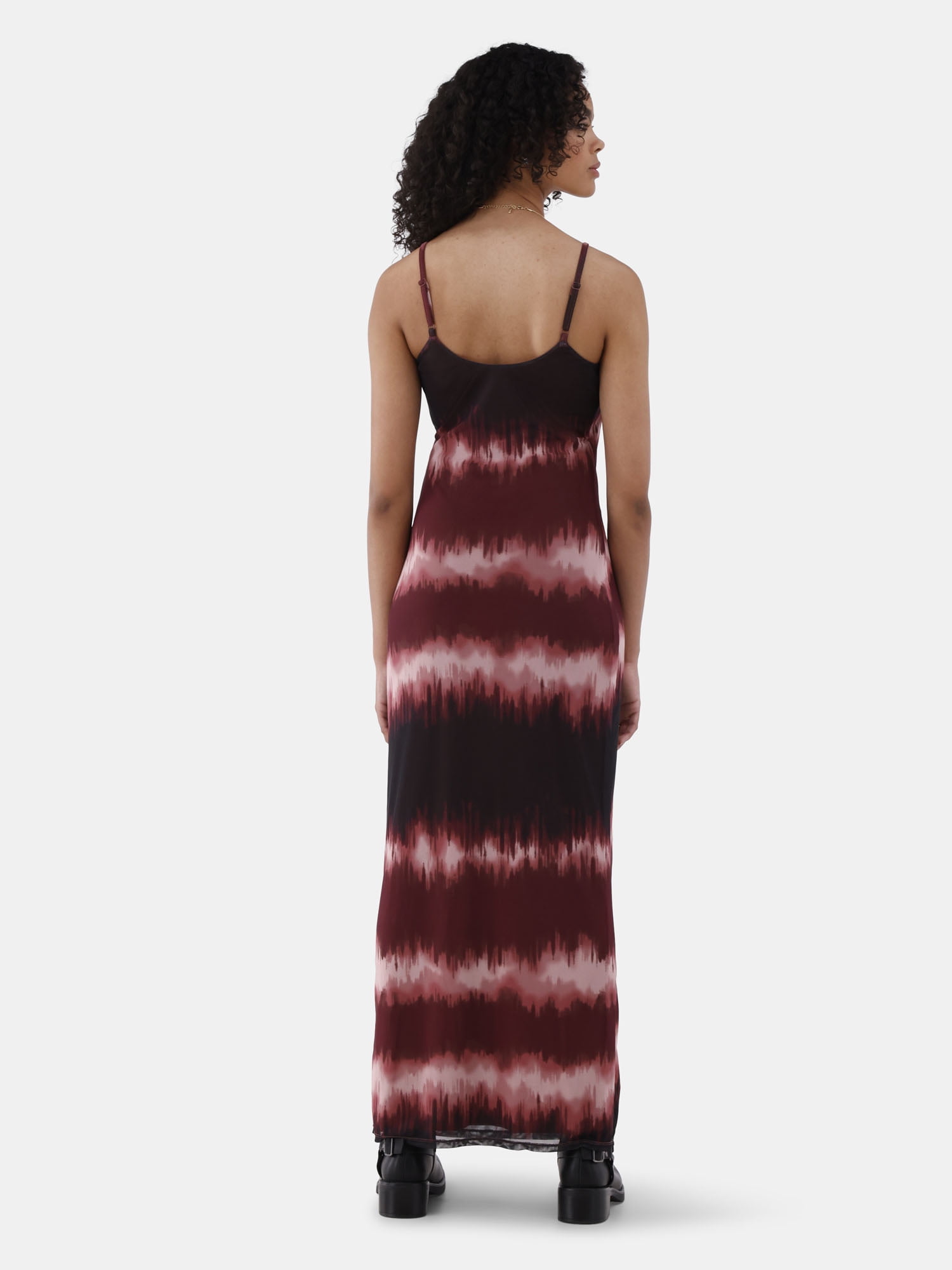 No Boundaries Sleeveless Mesh Maxi Dress, Women’s and Women’s Plus