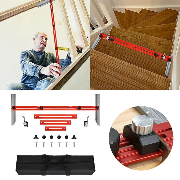 New Stair Measuring Tools Aluminum Stair Measuring Tools With Locking Stair T Posts 6 Feet Tape Measure with Fractions Digital Folding Welding Table Termination Bar Roofing Woodworking Angle Gauge
