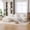 Ivory, variant on 104.3" Modular Sectional Sofa with Movable Ottoman, 3-Seater Boneless Couch with Pillows, L Shaped Cloud Tufted Couch for Living Room, No Assembly, Ivory