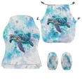 thumbnail image 6 of Jeiento Watercolor Sea Turtle Gaming Chair Cover 4-Piece Set Comfortable Computer Reclining Chair Slipcovers Breathable Rotating Chairs Cover with Elastic Bottom, 6 of 7