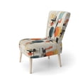 thumbnail image 3 of Designart « Colorful Mid Century Geometry Collage II » Fauteuil d'Appoint Rembourré à Collages Abstraits Multicolores - Fauteuil Moderne pour Salon, 3 of 7
