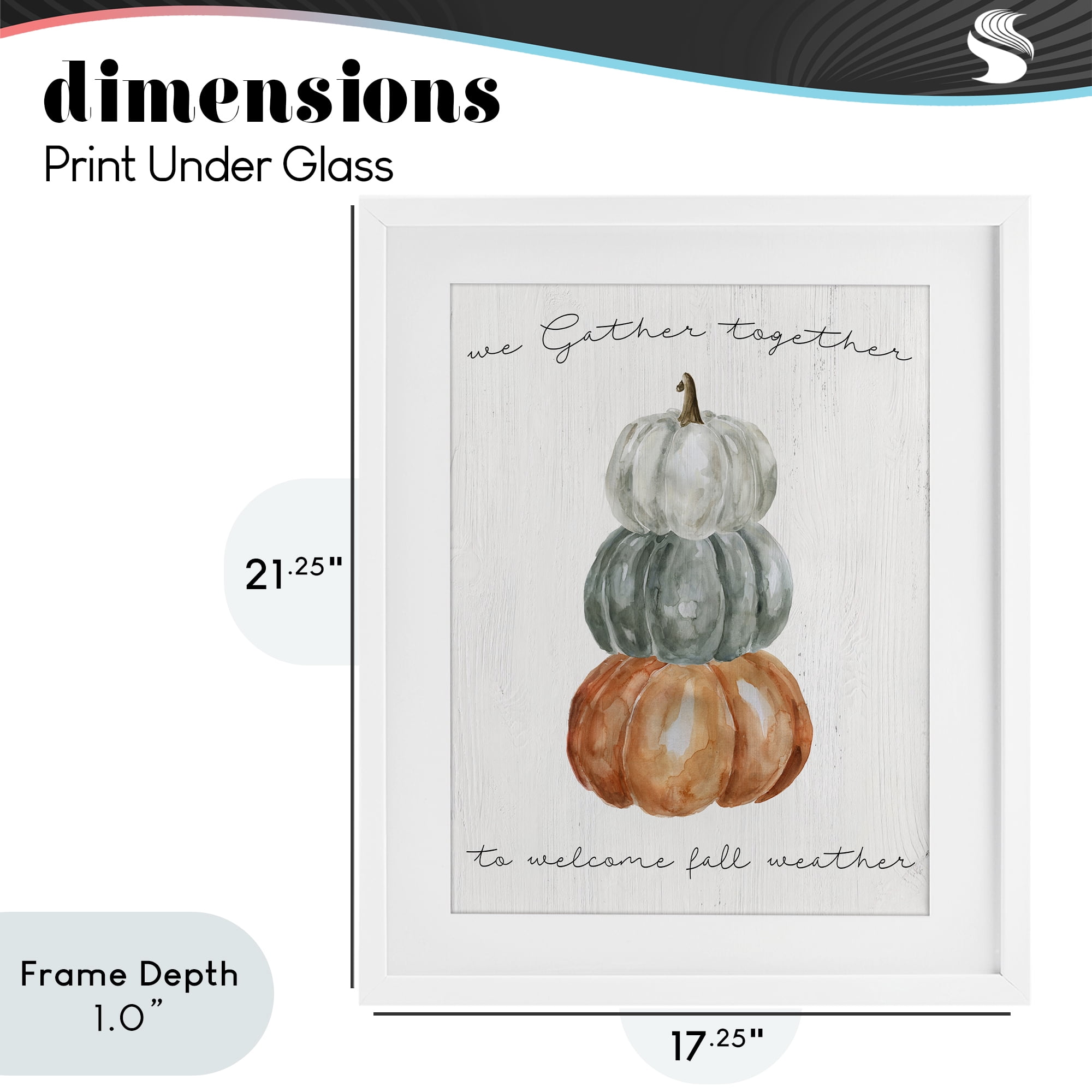 Stupell Industries Gather Together Fall Weather White Framed Print Under Glass, design by Livi Finn