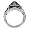 thumbnail image 3 of Anillo Color Plata Para Hombres de Acero Inoxidable Onyx Diseno Futurista, 3 of 4