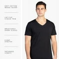 thumbnail image 4 of Fishers Finery Men's Classic V Neck Micro Modal T Shirt| Extra Length (Sky, L), 4 of 5