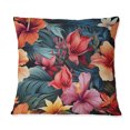 thumbnail image 3 of Designart "Vibrant Multicolor Hibiscus Paradise III" Tropical Throw Pillow - Traditional Pillow For Couch - Insert And Pillows Covers For Living Room Decor, 3 of 5