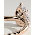 thumbnail image 2 of CAPRICARATS 3.00 Ct Pear Cut Moissanite Solitaire Engagement Ring, Hidden Halo, 14K Rose Gold, 2 of 6