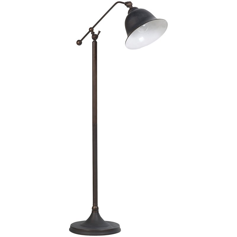 Bowery Hill Bell Shaped Floor Lamp in Dark Bronze