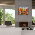thumbnail image 4 of Epic Graffiti 'Fall Water Cabin Reflections' by Cathy Horvath-Buchanan, Canvas Wall Art, 34"x26", 4 of 8