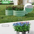 thumbnail image 4 of EuKer 2-Pack Small Raised Garden Bed, Petal-Shaped Metal Planters with Open Base for Herbs, Veggies, Flowers, Green, 4 of 7