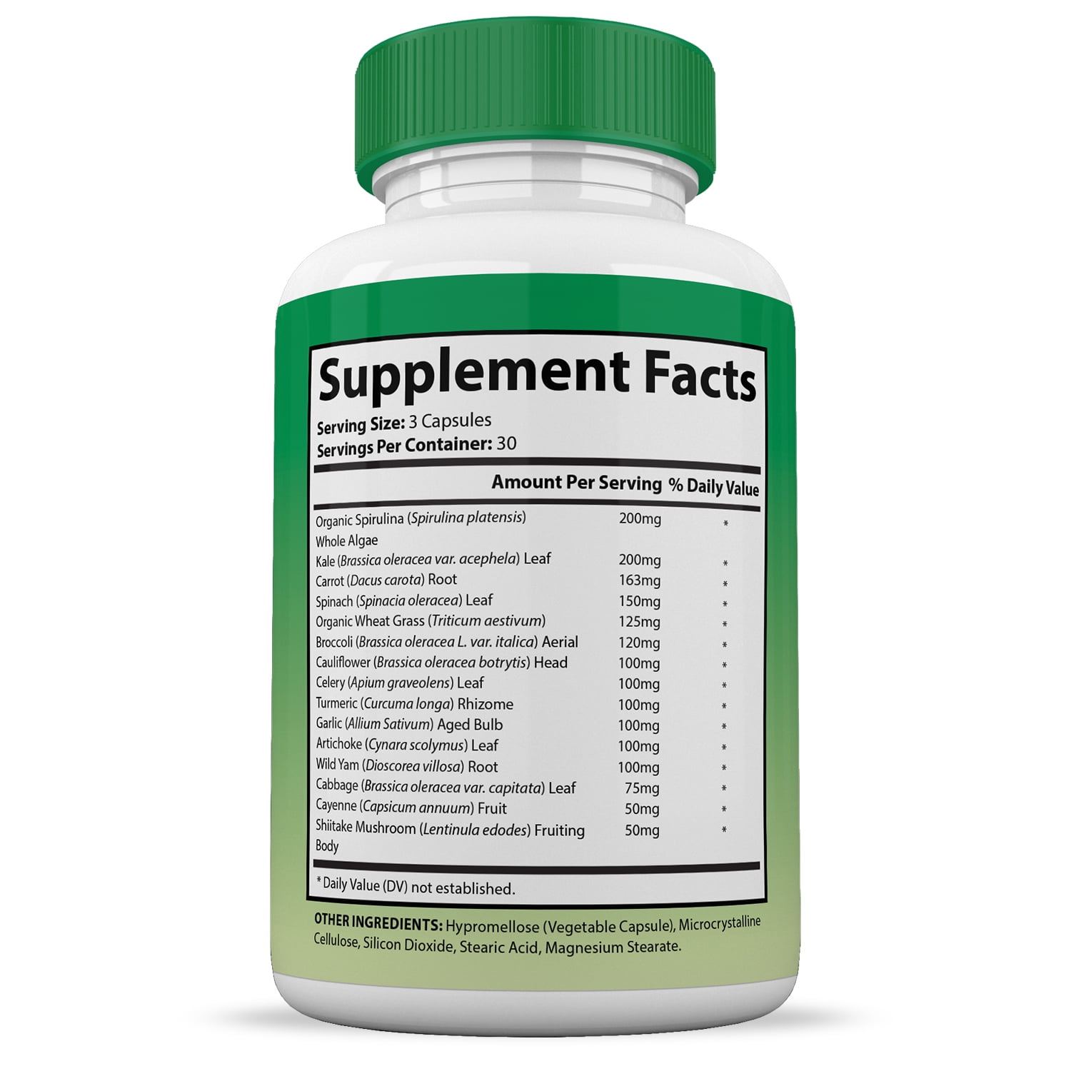 Vital Fruits and Veggies Supplement Whole Food Red & Green Superfoods Non GMO Vegan Friendly 90 Veggies Capsules Per Bottle 4 Bottles