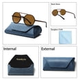 thumbnail image 5 of SUNVOES Men Round Black Sunglasses with Case UV400 Protection Lenses, 5 of 10