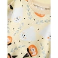 thumbnail image 6 of Wassery Baby Halloween Clothes for Girls Toddler Autumn Outfits Ghost Print Long Sleeve Crew Neck Sweatshirt Elastic Waist Sweatpants 0-24 Months, 6 of 9