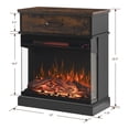 thumbnail image 5 of Electric Fireplace Heater for Inside, 1500W Infrared Heater with Remote Control, Double Door Fireplace Stove w/ 3D Flame and Wall Background, 1-9Hour Timer, 64℉-82℉, 24'', 5 of 9