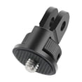 thumbnail image 3 of SUTENGDA Aluminum Alloy Two-card Slot 1/4 inch Screw Tripod Adapter 360Rotating Mount Holder For  For Insta360, 3 of 5