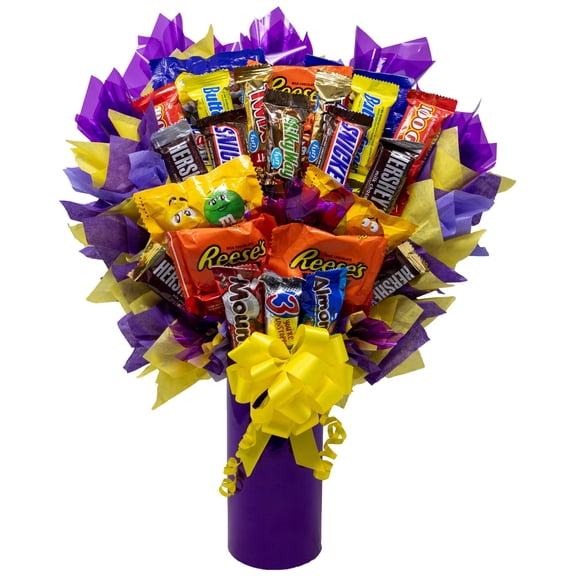Fun-Size Mini Candy Variety Assortment Candy Bouquet