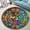 Concentric Circles, variant on Round Rug, Siamese Cat1 Soft Washable Carpet, Non-Slip Floor Mat for Living Room Bedroom Home Decor 24 Inch