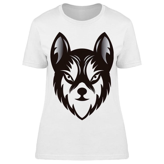 Wolf Face Animal T-Shirt Women -Image by Shutterstock, Female 3X-Large