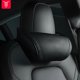 thumbnail image 2 of Seat Headrest Travel Rest Neck Pillow For Tesla Model 3/y/x/s Pu Leather Neck Pillow Memory Foam Pillows Car Accessories, 2 of 4