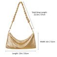 thumbnail image 4 of HDE Women's Metallic Mesh Evening Bag Braid Knotted Shoulder Purse Gold, 4 of 6