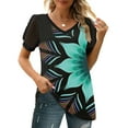 thumbnail image 5 of Giftesty Womens Summer Tops V Neck T Shirts Dot Puff Sleeve Tops, 5 of 8
