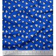thumbnail image 1 of Soimoi Velvet Fabric White Heart Print Sewing Fabric Yard 58 Inch Wide, 1 of 5