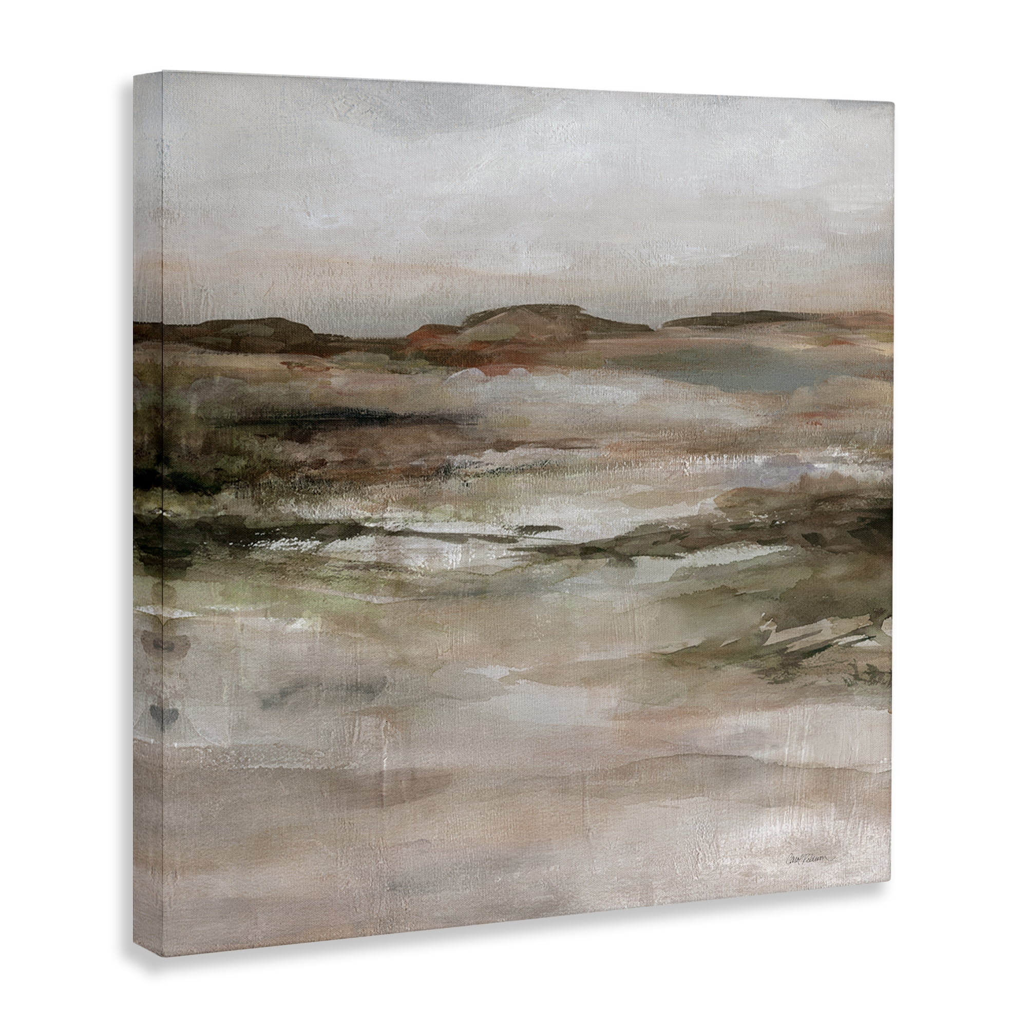 Stupell Industries Rugged Dunes Landscape Abstract Painting Wrapped Canvas Art Print Wall Art, 36 x 36